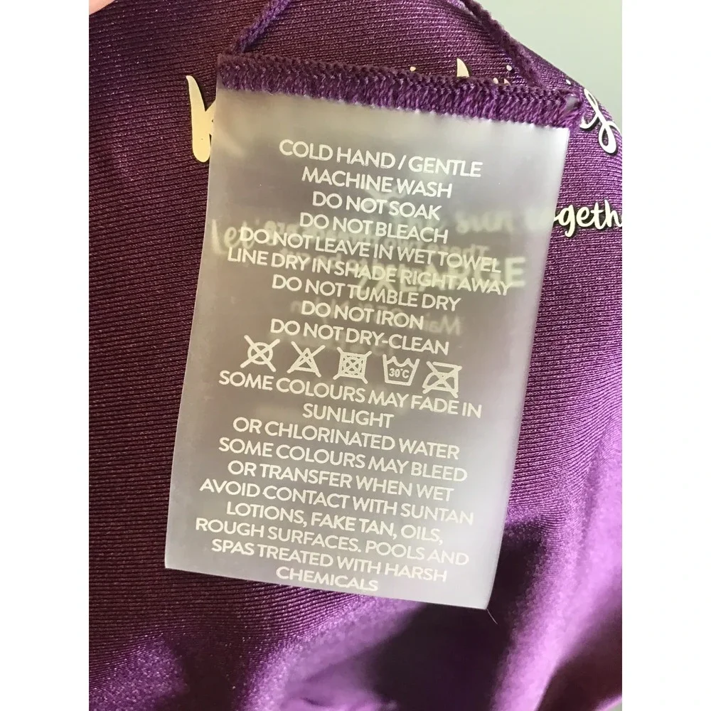 Kulani Kinis Women's Sugar Plum Cheeky Bow Tie Side Bikini Bottom Size XXL NWT